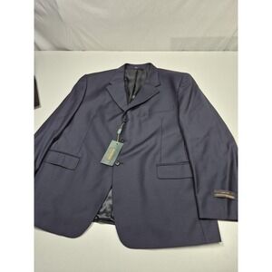 Zanieri Suit Jacket Mens 48 Blue Wool 2 Button Super 110s VBC Italy NWT